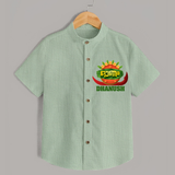 Traditional Onam Thiruvonam Emblem Shirt - MINT GREEN - 0 - 6 Months Old (Chest 23")