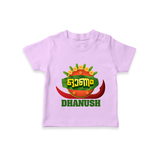Traditional Onam Thiruvonam Emblem T Shirt - LILAC - 0-5 Months Old (Chest 17")