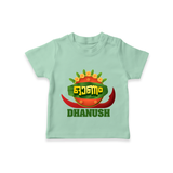 Traditional Onam Thiruvonam Emblem T Shirt - MINT GREEN - 0-5 Months Old (Chest 17")