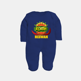 Traditional Onam Thiruvonam Emblem Full Body Suit - NAVY BLUE - New Born (Chest 7.5")
