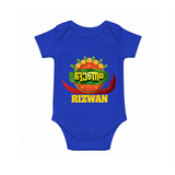 Traditional Onam Thiruvonam Emblem Romper - COBALT BLUE - New Born (Chest 14")
