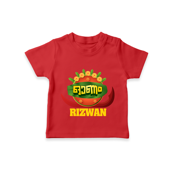 Traditional Onam Thiruvonam Emblem T Shirt - RED - 0-5 Months Old (Chest 17")