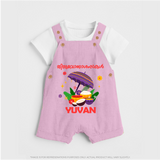 Thiruvonam Wishes Dungaree Set | Thiruvonam Celebration With Dungaree Set - BABY PINK - 0 - 5 Months Old (Chest 18")