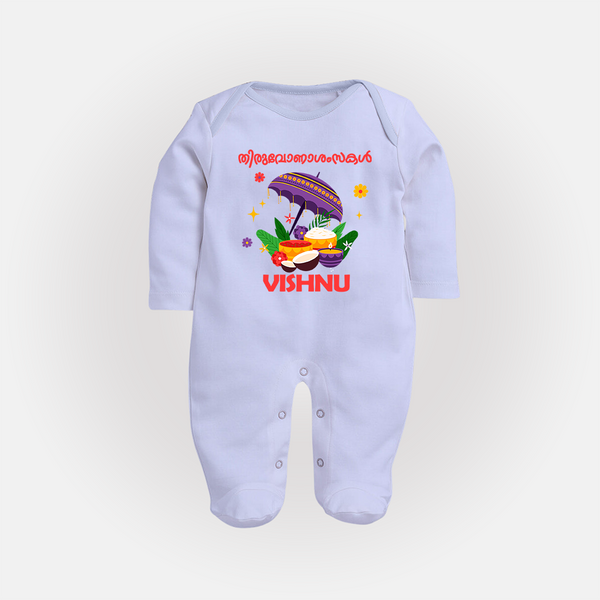 Royal Onam Feast Celebration Full Body Suit - BABY BLUE - New Born (Chest 7.5")
