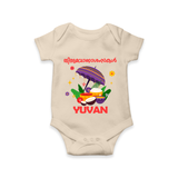 Thiruvonam Wishes Romper / Onesie | Thiruvonam Celebration With Romper / Onesie - IVORY - New Born (Chest 14")