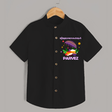Royal Onam Feast Celebration Shirt - BLACK - 0 - 6 Months Old (Chest 23")