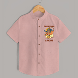 Onam Swag Chenda Melam Shirt - PEACH - 0 - 6 Months Old (Chest 23")