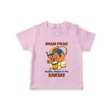 Onam Swag Chenda Melam T Shirt - BABY PINK - 0-5 Months Old (Chest 17")