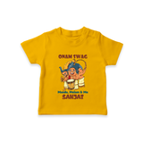 Onam Swag Chenda Melam T Shirt - CHROME YELLOW - 0-5 Months Old (Chest 17")