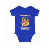 Onam Swag Chenda Melam Romper - COBALT BLUE - New Born (Chest 14")