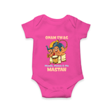 Onam Swag Chenda Melam Romper - HOT PINK - New Born (Chest 14")