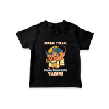 Onam Swag Mundu Melam and Me T-Shirt | Personalized Baby T-Shirt for Onam Style - BLACK - 0-5 Months Old (Chest 17")