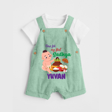 My First Onam Sadhya Celebration Dungaree - MINT GREEN - 0 - 5 Months Old (Chest 18")