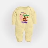 My First Onam Sadhya Celebration Full Body Suit - PASTEL YELLOW - New Born (Chest 7.5")