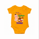 My First Onam Sadhya Celebration Romper - CHROME YELLOW - New Born (Chest 14")