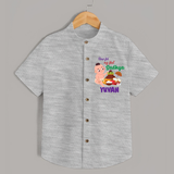 My First Onam Sadhya Celebration Shirt - GREY - 0 - 6 Months Old (Chest 23")