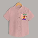 My First Onam Sadhya Celebration Shirt - PEACH - 0 - 6 Months Old (Chest 23")
