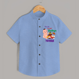 My First Onam Sadhya Celebration Shirt - SKY BLUE - 0 - 6 Months Old (Chest 23")