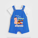 My First Onam Sadhya Celebration Dungaree - COBALT BLUE - 0 - 5 Months Old (Chest 18")