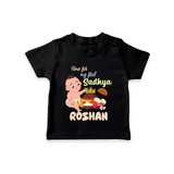 My First Onam Sadhya Celebration T Shirt - BLACK - 0-5 Months Old (Chest 17")