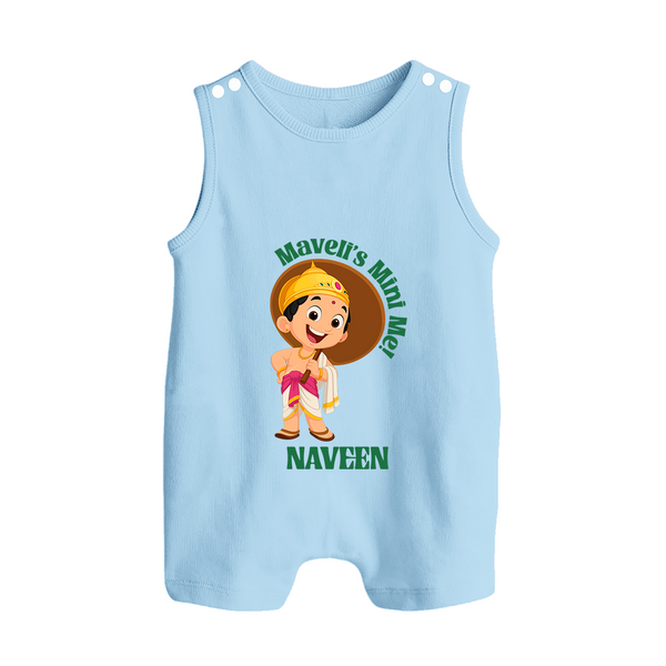 Little Mahabali Celebration Button Romper - BABY BLUE - New Born (Chest 18")