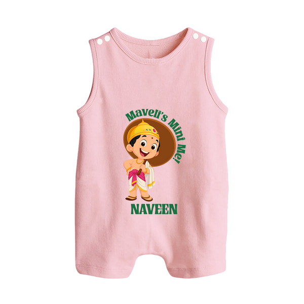 Little Mahabali Celebration Button Romper - BABY PINK - New Born (Chest 18")