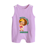 Maveli's Mini Me Romper Suit | Personalized Baby Romper Suit for Onam Celebrations - LILAC - 0 - 5 Months Old (Chest 18")