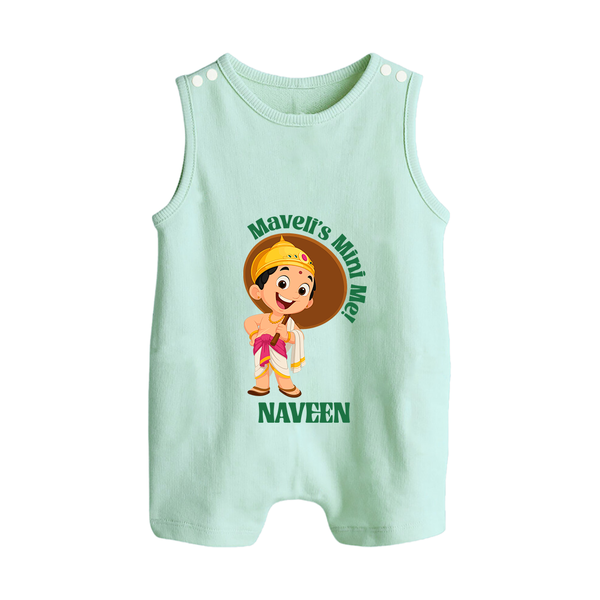 Little Mahabali Celebration Button Romper - MINT GREEN - New Born (Chest 18")