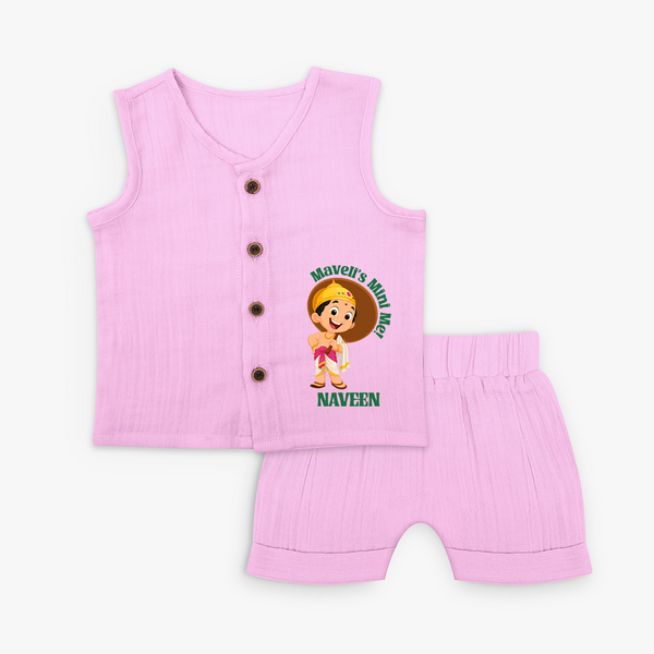 Little Mahabali Celebration Jabla Shorts Set - BABY PINK - 0 - 3 Months Old (Chest 9.8")