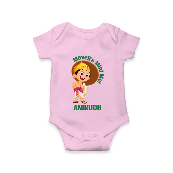 Maveli's Mini Me Romper / Onesie | Personalized Baby Romper / Onesie for Onam Celebrations - BABY PINK - New Born (Chest 14")