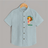 Little Mahabali Celebration Shirt - ARCTIC BLUE - 0 - 6 Months Old (Chest 23")