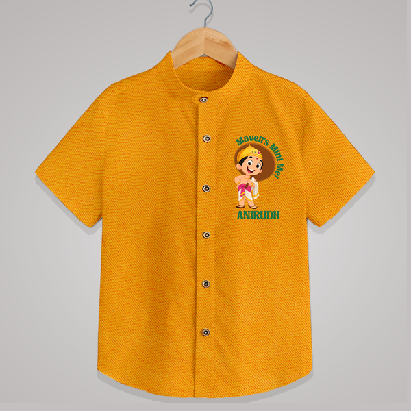 Maveli's Mini Me Shirt | Personalized Baby Shirt for Onam Celebrations - CHROME YELLOW - 0 - 6 Months Old (Chest 23")