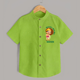 Little Mahabali Celebration Shirt - LIME GREEN - 0 - 6 Months Old (Chest 23")