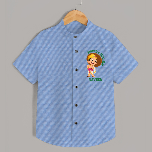 Little Mahabali Celebration Shirt - SKY BLUE - 0 - 6 Months Old (Chest 23")