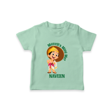 Little Mahabali Celebration T Shirt - MINT GREEN - 0-5 Months Old (Chest 17")