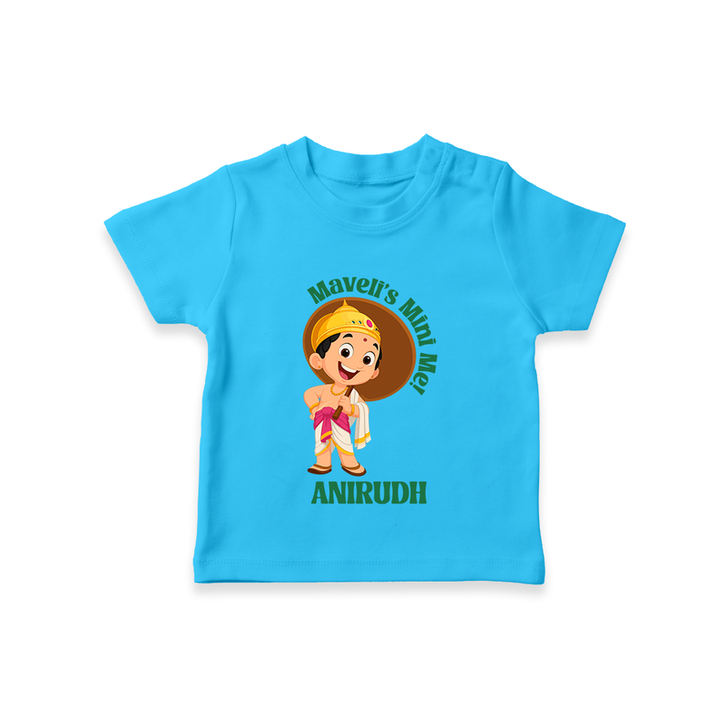 Maveli's Mini Me T-Shirt | Personalized Baby T-Shirt for Onam Celebrations - SKY BLUE - 0-5 Months Old (Chest 17")