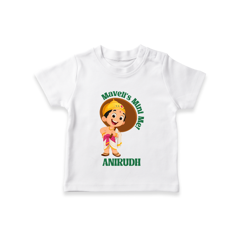 Maveli's Mini Me T-Shirt | Personalized Baby T-Shirt for Onam Celebrations - WHITE - 0-5 Months Old (Chest 17")