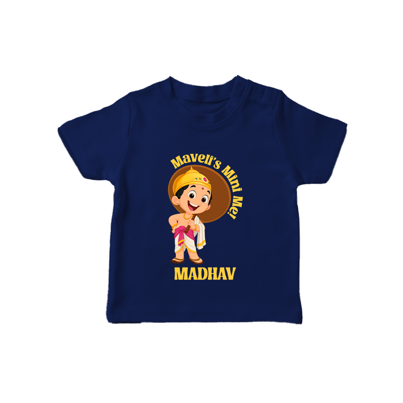 Maveli's Mini Me T-Shirt | Personalized Baby T-Shirt for Onam Celebrations - NAVY BLUE - 0-5 Months Old (Chest 17")