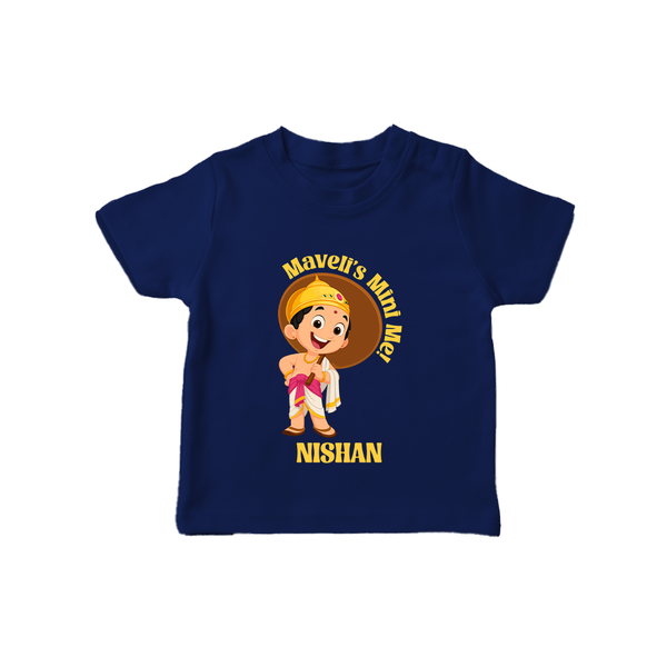 Little Mahabali Celebration T Shirt - NAVY BLUE - 0-5 Months Old (Chest 17")
