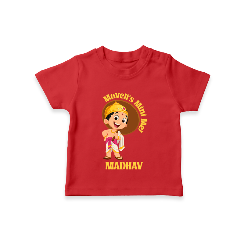 Maveli's Mini Me T-Shirt | Personalized Baby T-Shirt for Onam Celebrations - RED - 0-5 Months Old (Chest 17")