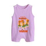 Too Cute for Pulikali Romper Suit | Custom Baby Romper Suit for Onam Fun - LILAC - 0 - 5 Months Old (Chest 18")