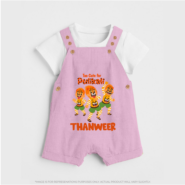 Cute Pulikali Festival Dungaree - BABY PINK - 0 - 5 Months Old (Chest 18")