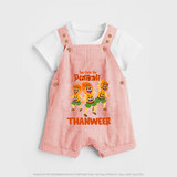 Cute Pulikali Festival Dungaree - PEACH - 0 - 5 Months Old (Chest 18")