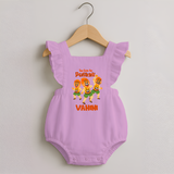 Too Cute for Pulikali Romper Frock | Custom Baby Romper Frock for Onam Fun - BABY PINK - 0 - 3 Months Old (Chest 19")