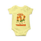Cute Pulikali Festival Romper - PASTEL YELLOW - New Born (Chest 14")