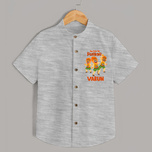 Too Cute for Pulikali Shirt | Custom Baby Shirt for Onam Fun - GREY - 0 - 6 Months Old (Chest 23")