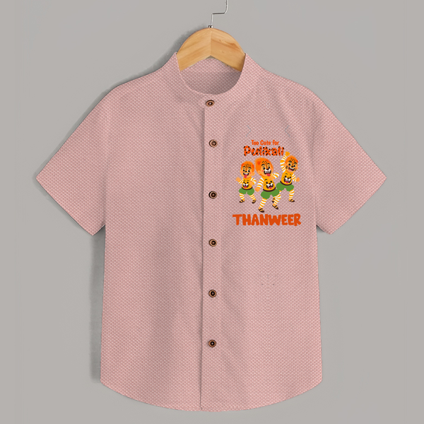Cute Pulikali Festival Shirt - PEACH - 0 - 6 Months Old (Chest 23")
