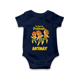 Too Cute for Pulikali Romper / Onesie | Custom Baby Romper / Onesie for Onam Fun - NAVY BLUE - New Born (Chest 14")