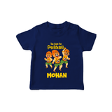 Cute Pulikali Festival T Shirt - NAVY BLUE - 0-5 Months Old (Chest 17")