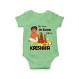 Tiny Toes Big Onam Vibes Romper - GREEN - New Born (Chest 14")